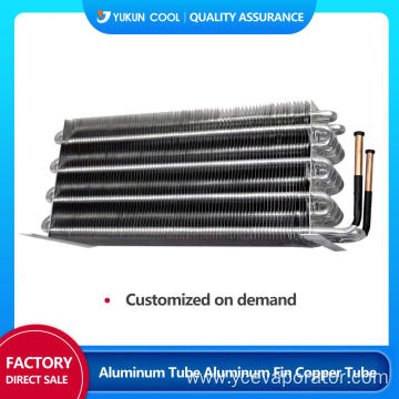 Aluminum tube finned condenser